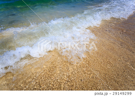 wave of the sea on sand beach 29149299
