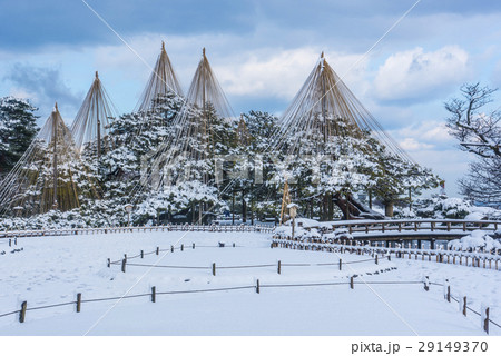 雪の兼六園 29149370