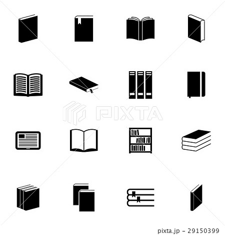 Vector black book icons set Vector black book icons set 29150399