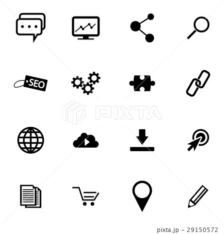 Vector Black  Seo Icons Set 29150572