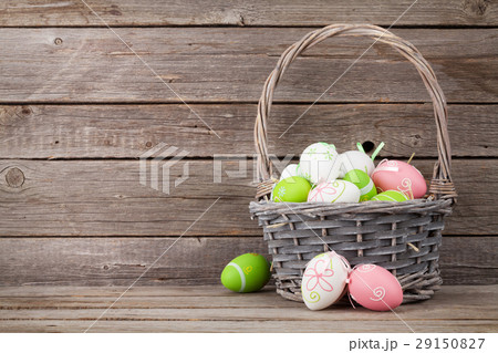 Easter eggs in basket Easter eggs in basket 29150827