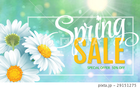 Spring sale concept. Summer background with 29151275