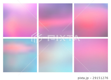 Set of square blurred nature blue pink backgrounds 29151276