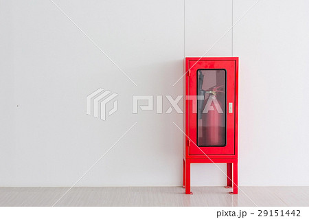 Fire Extinguisher in red Cabinet on Wall  29151442