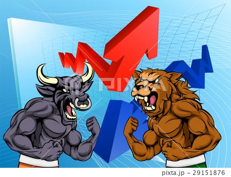 Bears Versus Bulls Stock Market Concept Bears Versus Bulls Stock Market Concept 29151876