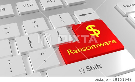 Ransomware keyboard red dollar enter key 29151948