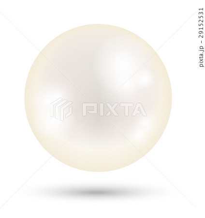 a white bright pearl on a white background 29152531