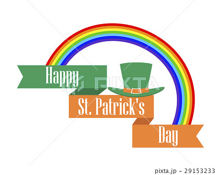 St.Patrick 's Day. Rainbow and leprechaun hat St.Patrick 's Day. Rainbow and leprechaun hat 29153233