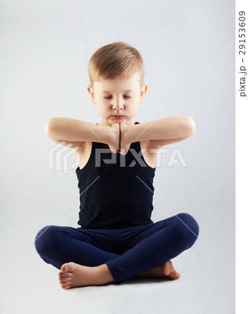 Yoga boy.child in the lotus position.meditation Yoga boy.child in the lotus position.meditation 29153609