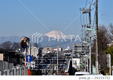 世田谷代田駅付近より富士山冬の朝景 世田谷代田駅付近より富士山冬の朝景 29153752