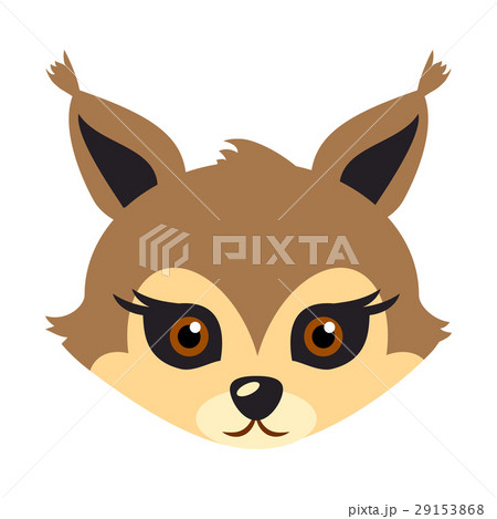Squirrel Animal Carnival Mask. Brown Fluffy Bun. 29153868