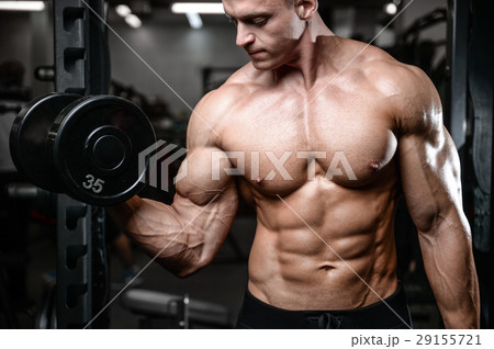 young man train in gym sexy caucasian man young man train in gym sexy caucasian man 29155721