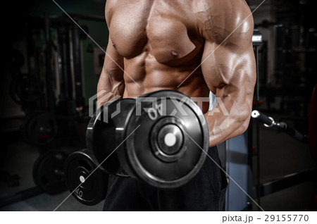 young man train in gym sexy caucasian man 29155770