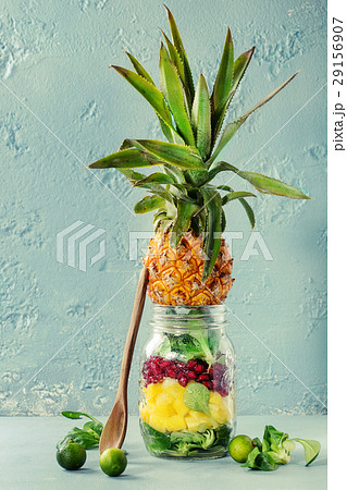 Fruit salad in mason jar 29156907