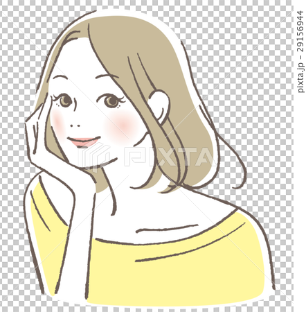 A Smiling Woman Stock Illustration