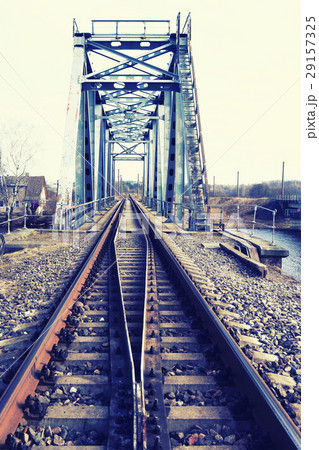 Railway bridge over the river 29157325