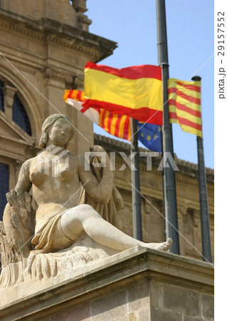 Sculpture in front of National Museum in Barcelona 29157552