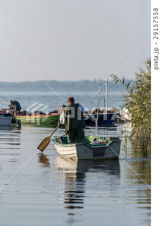 Fisher on your boat on the lake Balaton  29157558
