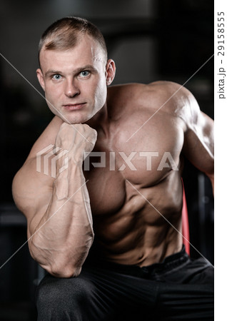 young man train in gym sexy caucasian man young man train in gym sexy caucasian man 29158555