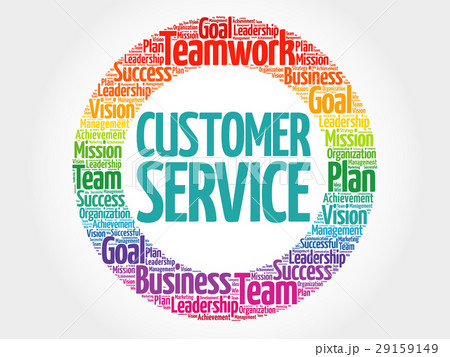 Customer Service circle word cloud 29159149