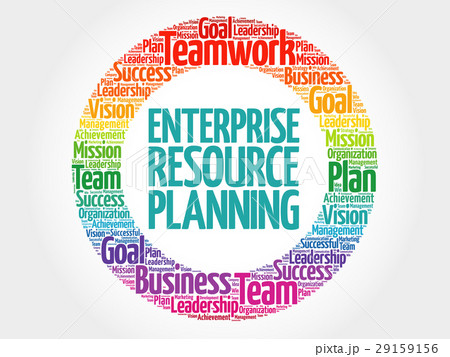 Enterprise Resource Planning circle word cloud 29159156