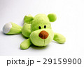Sad Stuffed green dog Want to die on white 29159900