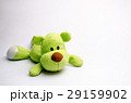 Sad Stuffed green dog Want to die on white 29159902