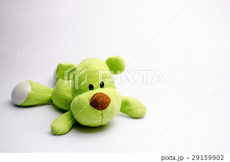Sad Stuffed green dog Want to die on white 29159902