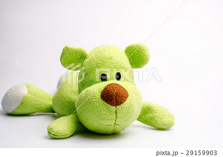 Sad Stuffed green dog Want to die on white Sad Stuffed green dog Want to die on white 29159903