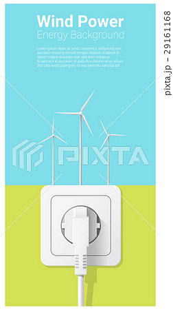 Green energy concept background with wind turbine Green energy concept background with wind turbine 29161168