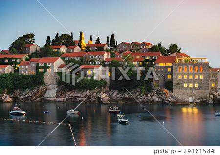 Illuminated Sveti Stefan Illuminated Sveti Stefan 29161584