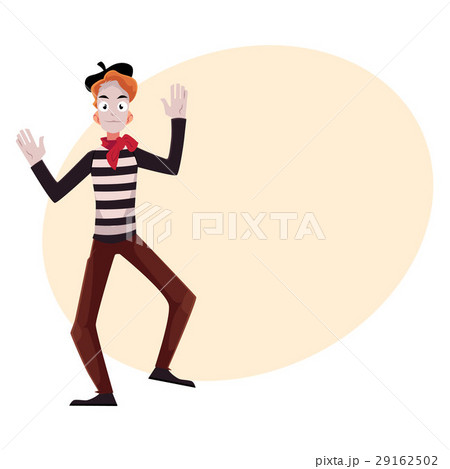 French mime in traditional clothing as symbol of 29162502