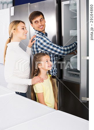 Family selecting refrigerator Family selecting refrigerator 29164860