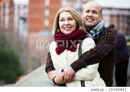Mature couple on city walk Mature couple on city walk 29166942