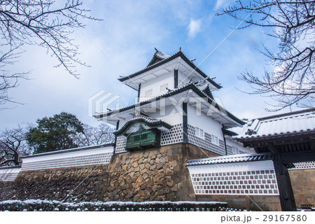 雪の金沢城公園石川門と石川櫓 雪の金沢城公園石川門と石川櫓 29167580