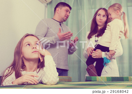 Family of four having quarrel at home Family of four having quarrel at home 29168042