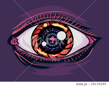 Psychedelic Mushroom Eye Addictのイラスト素材