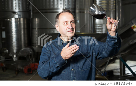 Man aged on winery Man aged on winery 29173947