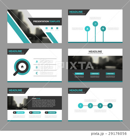 Blue business presentation templates Infographic 29176056