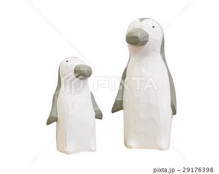 Penguin wooden dolls isolated on white background. Penguin wooden dolls isolated on white background. 29176398