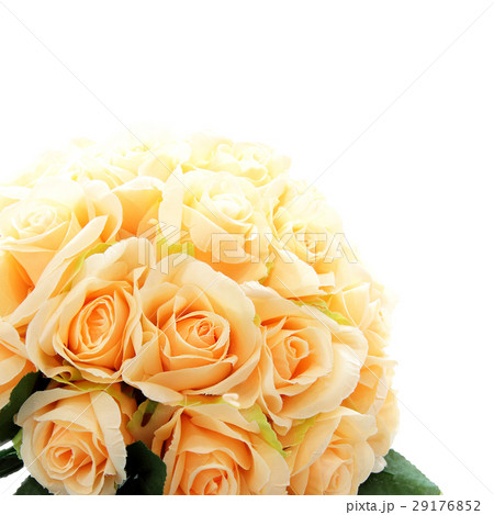 Artificial rose flowers on white background Artificial rose flowers on white background 29176852