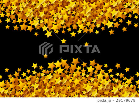 Golden stars glitter scattered on black in Golden stars glitter scattered on black in 29179679