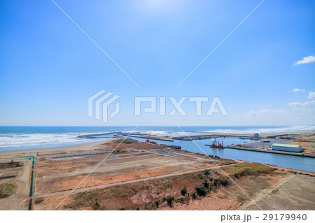 山武郡九十九里町　作田海水浴場付近を空撮 29179940