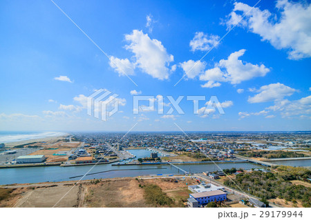 山武郡九十九里町　作田海水浴場付近を空撮 29179944