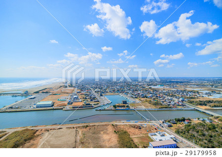 山武郡九十九里町　作田海水浴場付近を空撮 29179958
