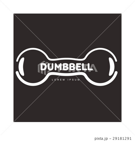 Graphic logo template with horizontal iron cast 29181291