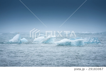 Blue icebergs closeup 29183067
