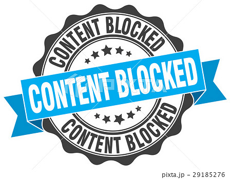 content blocked stamp. sign. seal 29185276