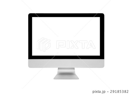 Smart modern pc with blank white screen Smart modern pc with blank white screen 29185382