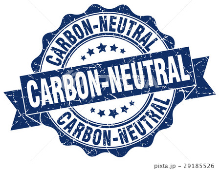 carbon-neutral stamp. sign. seal 29185526